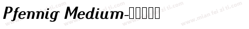 Pfennig Medium字体转换